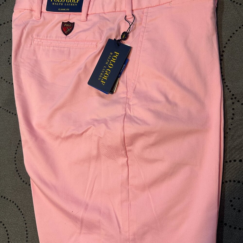 POLO RALPH LAUREN GOLF CLASSIC FIT PINK SHORTS SIZE 38 OR 36 MEN NWT $98.50